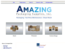 Tablet Screenshot of amazingpackaging.com